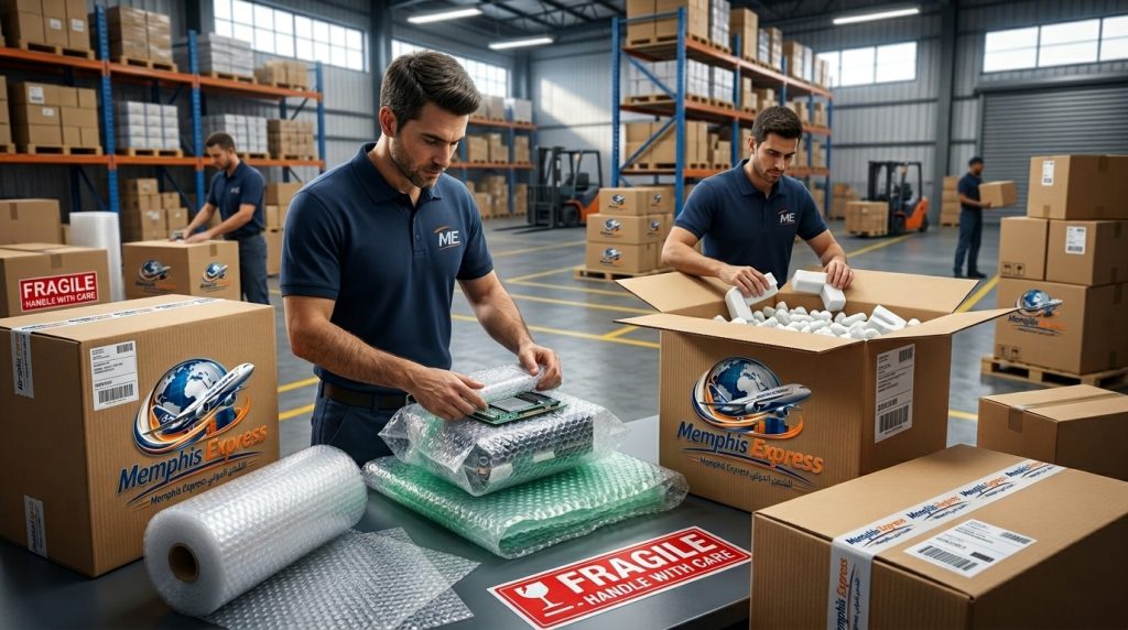 خدمات التعبئة والتغليف للتصدير في مصر | تجهيز الشحن الدولي بأمان كامل